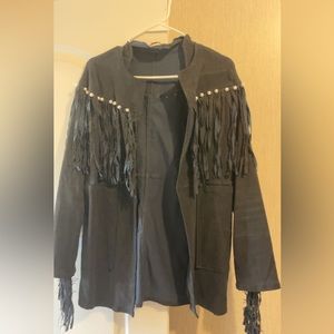 L&B size medium fringe and pearl jacket